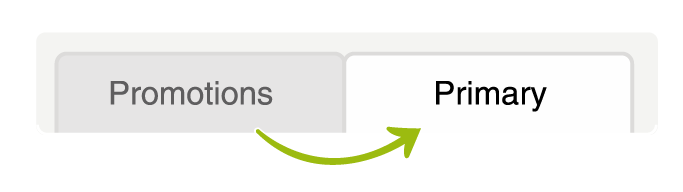 Move an email from Promotions to Primary in Gmail