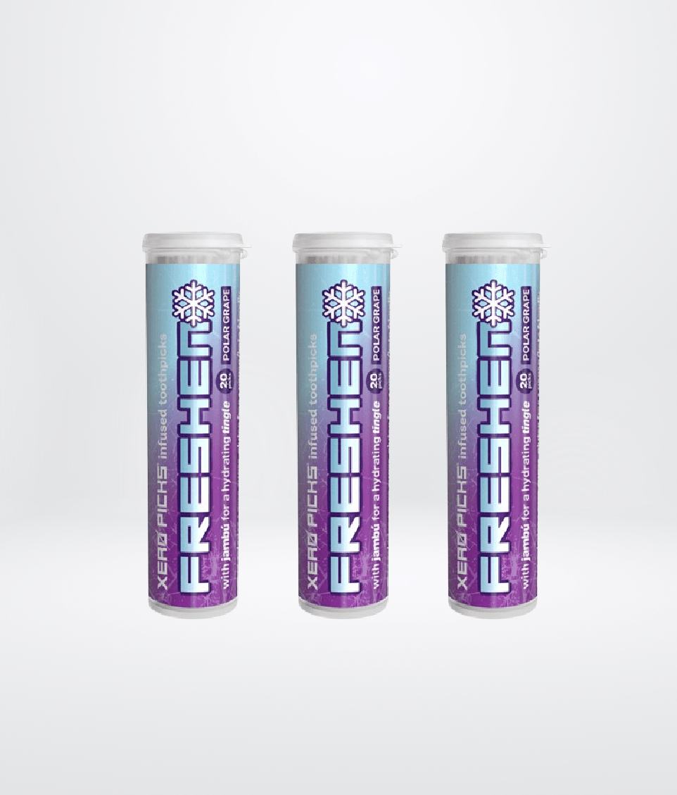 Fresh Breath Toothpicks Polar Grape 3 Pack | XERO PICKS® Freshen