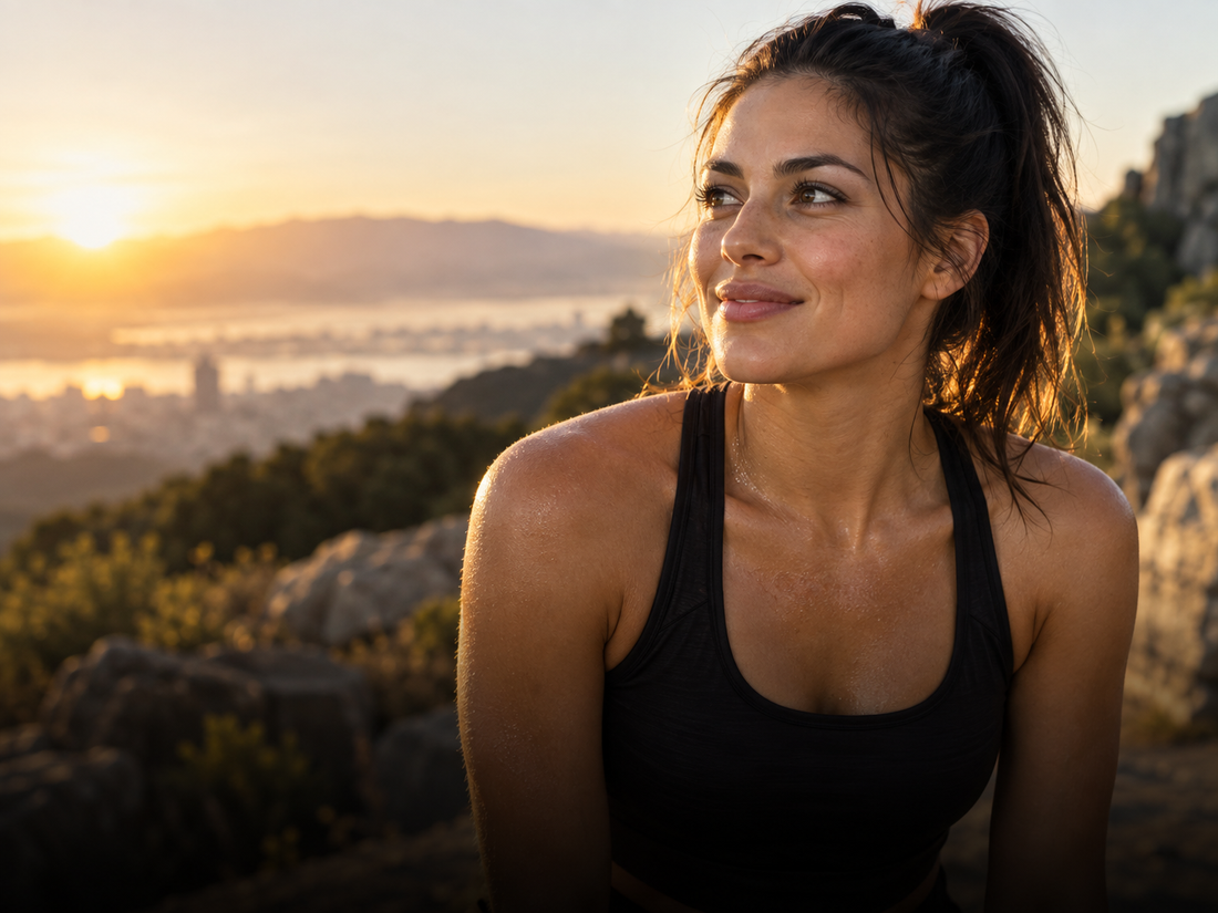 Athletic woman enjoying a sunny morning