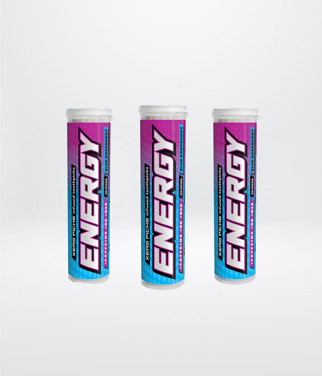 NEW パワーレイシチャーガ EX 30g×3個 Caffeine Energy Toothpicks Blue Raspberry 3 Pack | XERO PICKS®