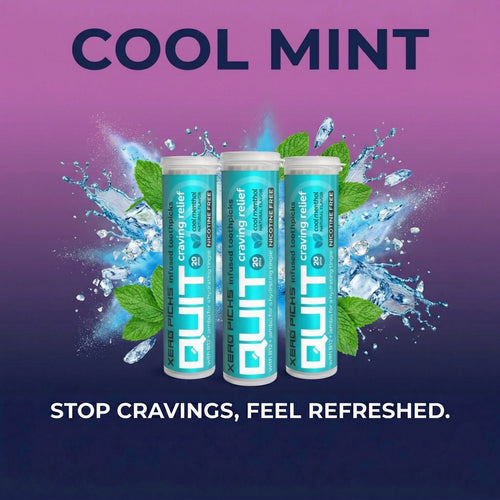 (Official) Xero Picks | Cool Menthol Flavor | Premium Infused Toothpicks | Sugar-Free | Quit Collection