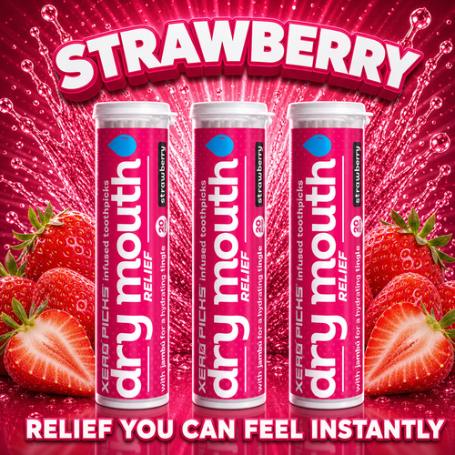 Dry Mouth relief Strawberry 3 Pack