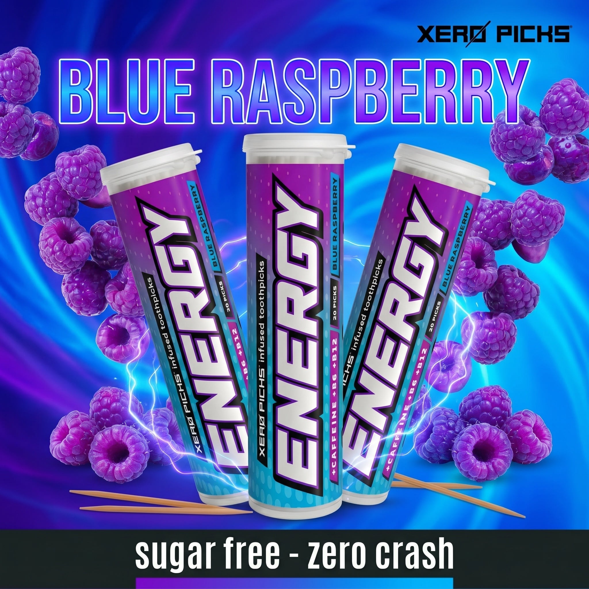 Energy Blue Raspberry 3 Pack
